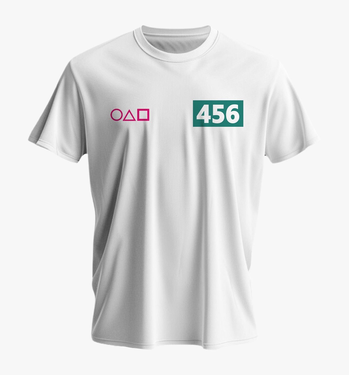 Squid Game "456" Round Neck Shirt- White
