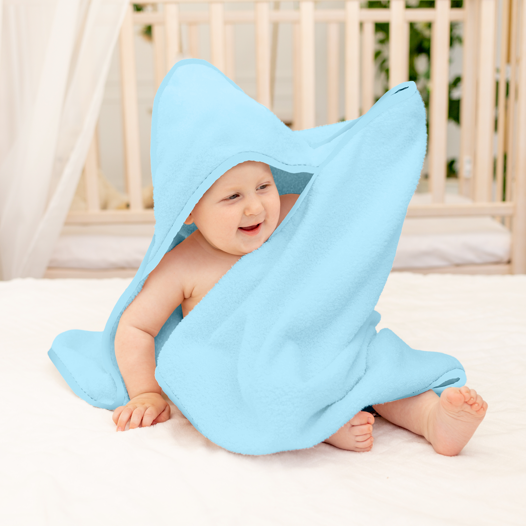 Blue Baby Towel with Hoodie