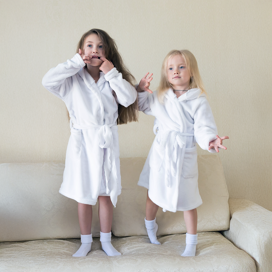 White Kids Bathrobe