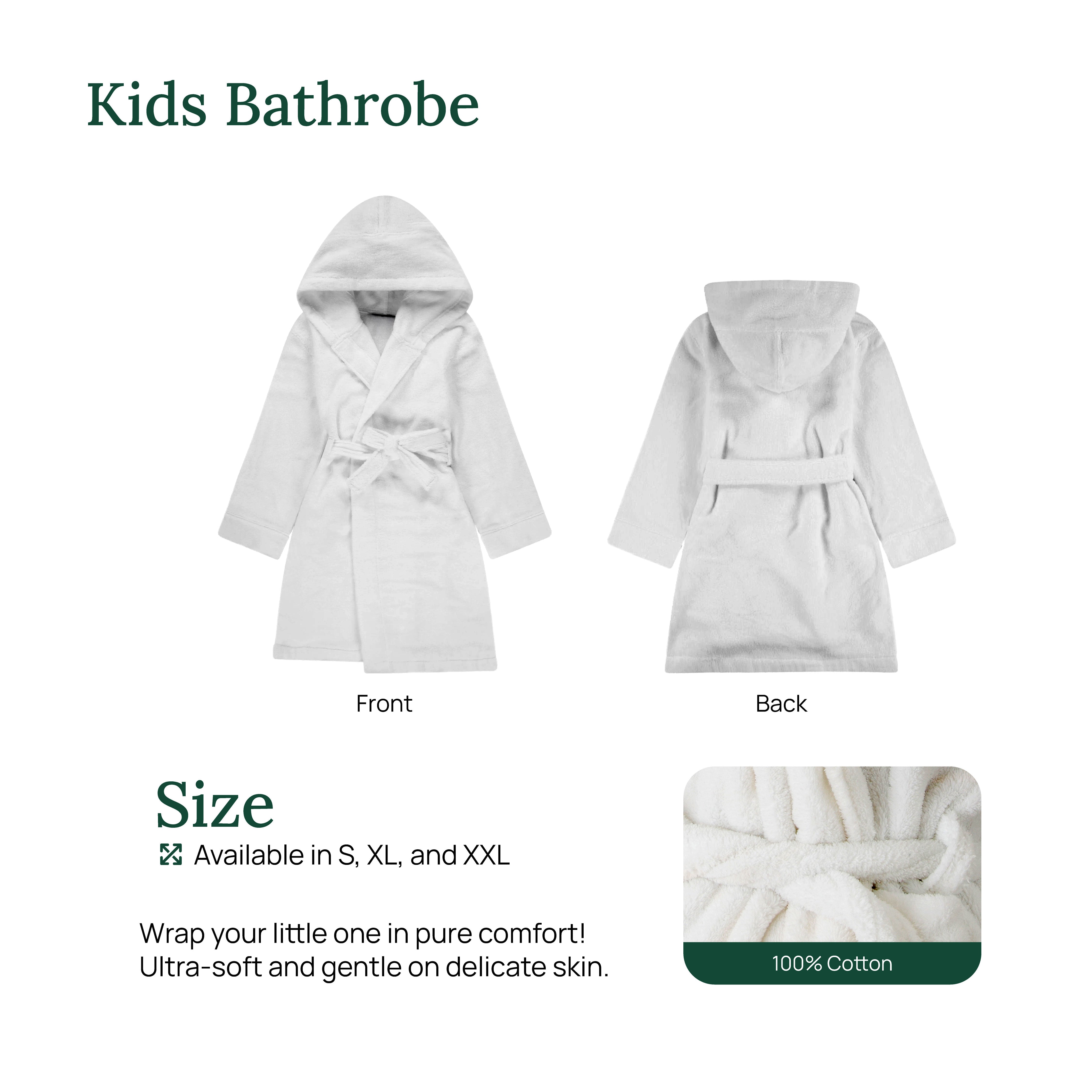 White Kids Bathrobe
