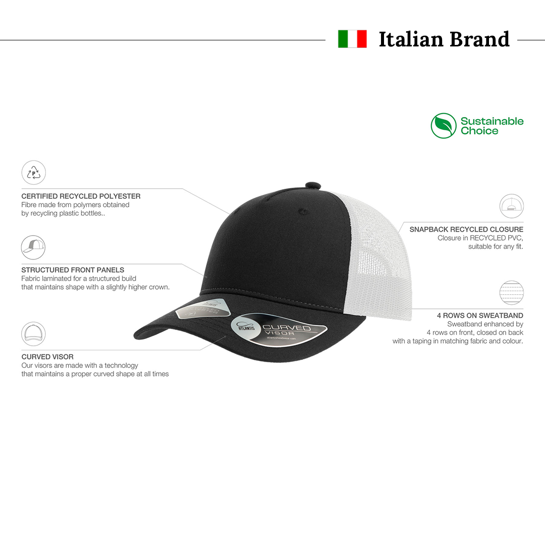 Zion Black White Cap