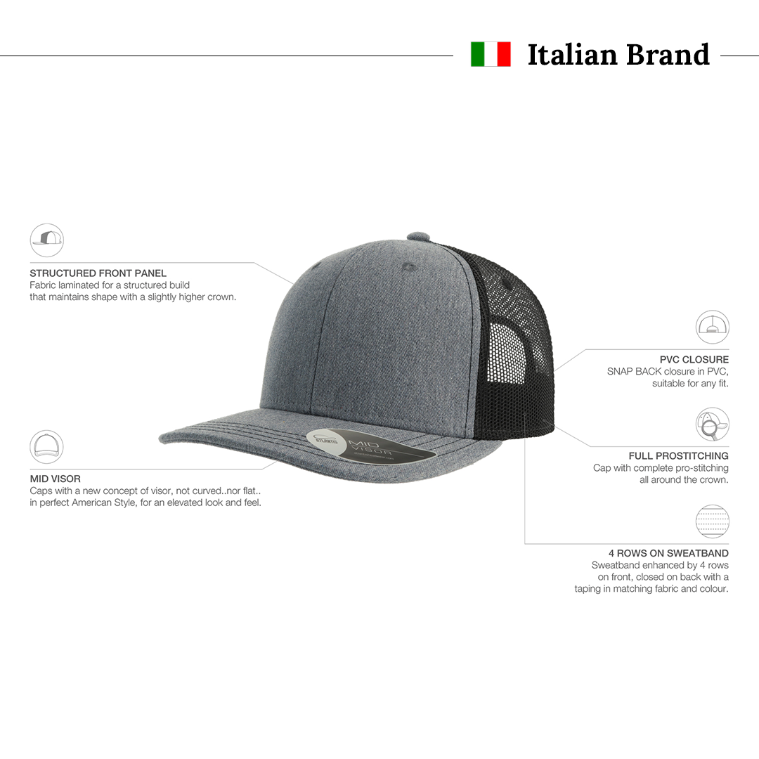 Sonic Gray Melange Black Cap