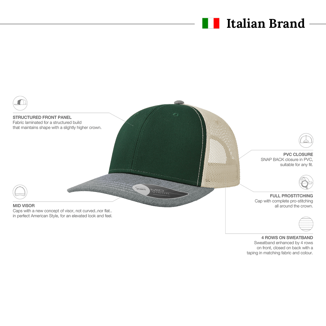 Sonic Bottle Green/Gray Melange/ Beige Cap