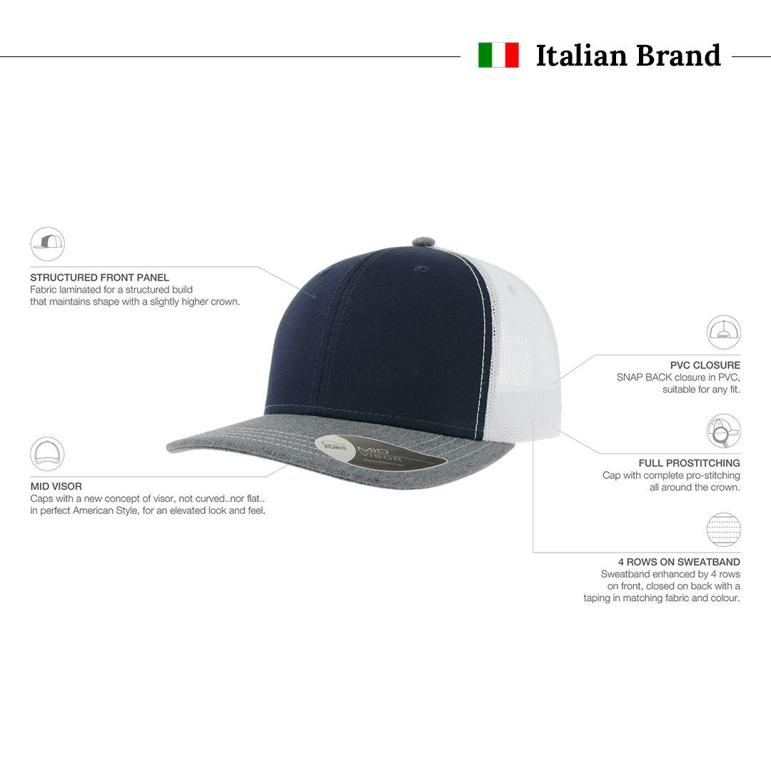 Sonic Navy / Gray Melange / White Cap