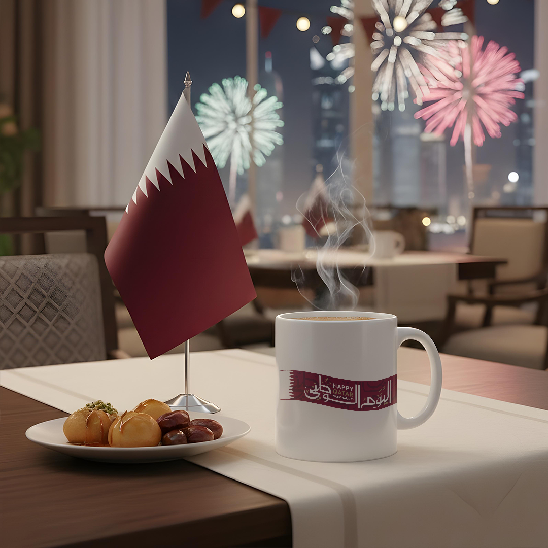 Happy Qatar National Day Plane Mug