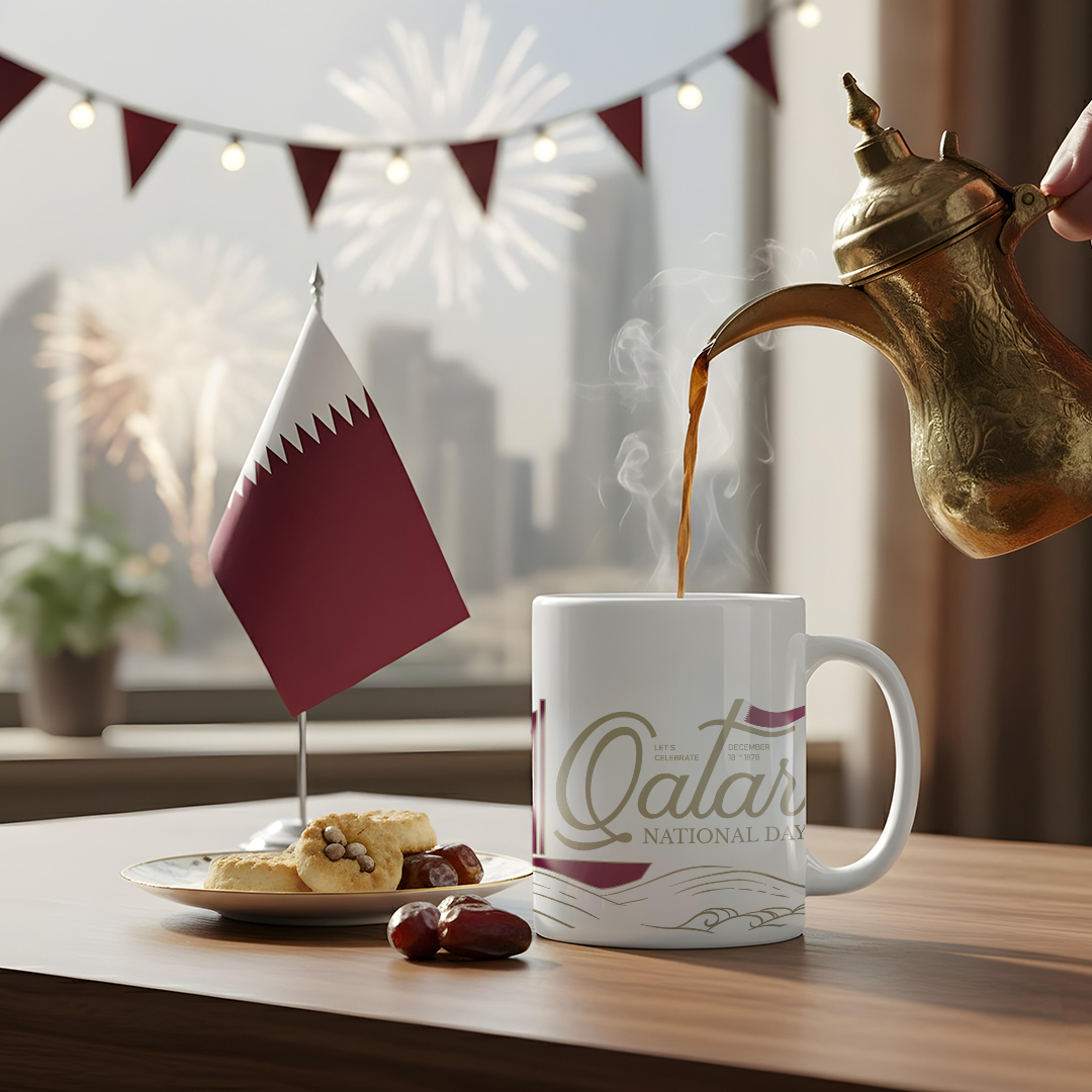 Lets Celebrate Qatar Boat Mug